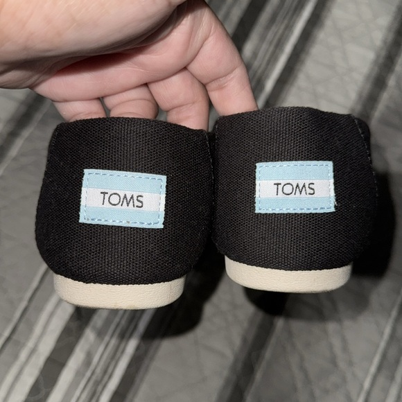 TOMS WOMEN’S ALPARGATA BLACK HERITAGE CANVAS SLIP ON SHOES - Picture 7 of 7